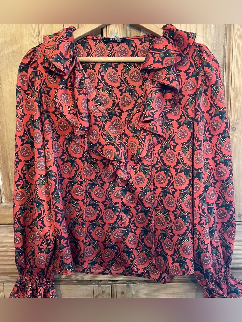 I. STATE multicoloured floral blouse with ruffle detail Size Small #floral